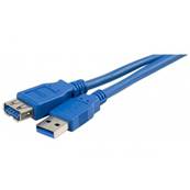 Rallonge USB 3.0 Superspeed (5 Gbps) type A M/F bleue - 1m