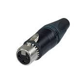 NC3FXX-EMC-B Fiche XLR 3 pts femelle EMC noire, contact or