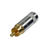 NYS352G Fiche RCA métal pour câble ø 7.2 mm contact or