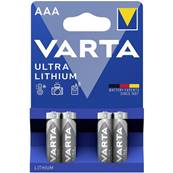 Pile lithium Varta FR03/AAA 1.5V - blister de 4