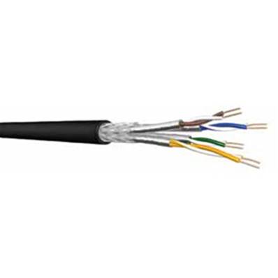 Câble DRAKA MFO souple cat.7 4P AWG23 S/FTP 10G PUR noir Ø9.3mm