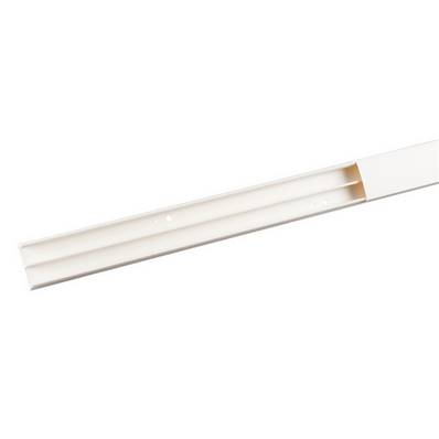 Moulure blanche 20 x 12.5mm, 2 compartiments, longueur de 2m