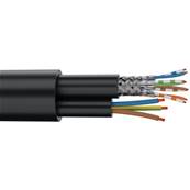 AUDIOLAN6AWPVC : câble composé de 1xCAT6A + 3G2.5 Ø 22mm