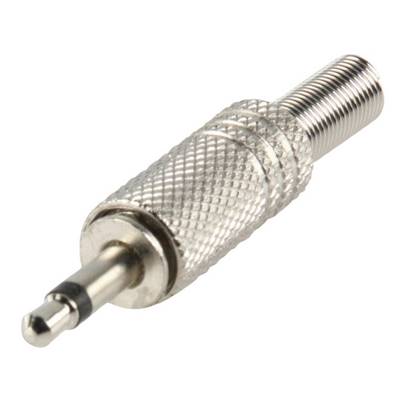 Fiche jack mâle mono droite 3.5 mm en métal avec ressort