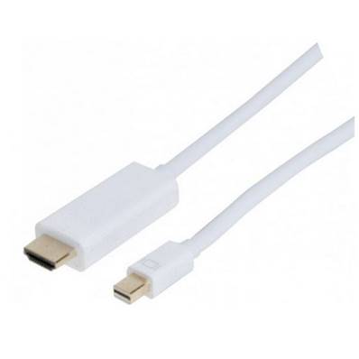 Cordon convertisseur Mini-DP 1.1 vers HDMI M/M blanc - 3m