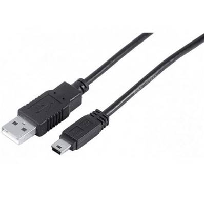 Cordon USB 2.0 (480 Mbps) type A vers Mini USB B M/M noir - 5m