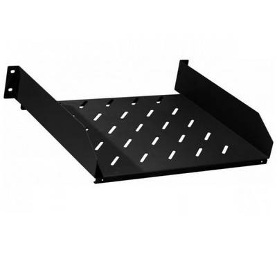 Etagère fixe noire 1U perforée 250mm de profondeur pour coffrets 19''