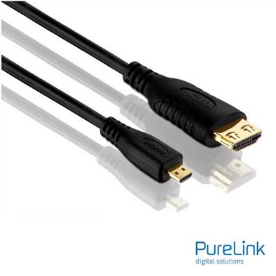 Cordon HDMI/micro HDMI High Speed Ethernet M/M souple- AWG28 -4K-1.5m