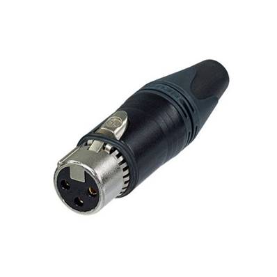 NC3FXX-EMC-B Fiche XLR 3 pts femelle EMC noire, contact or